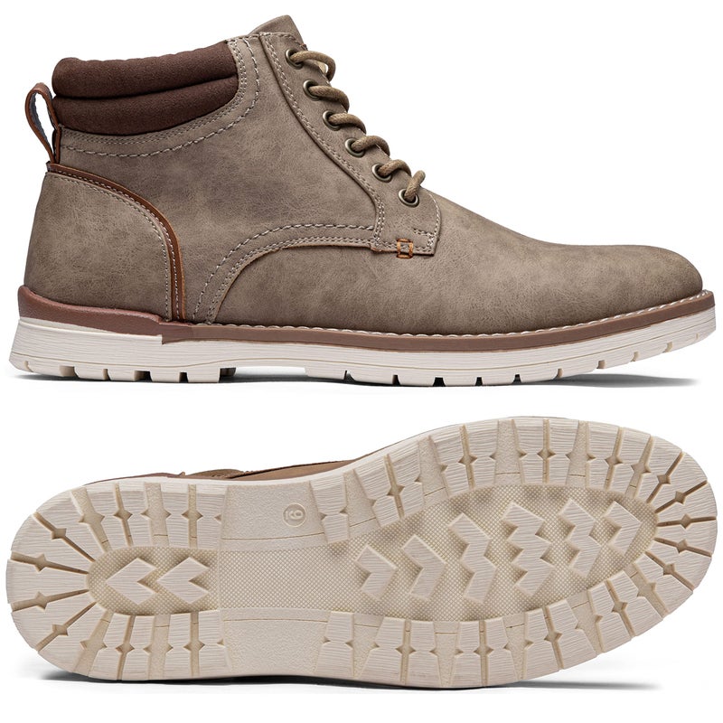 Vostey Men's Boots Casual Hiking Boots for Men Water-resistant Chukka Boots Mens(BMY673 khaki size 11.5) - Image 2